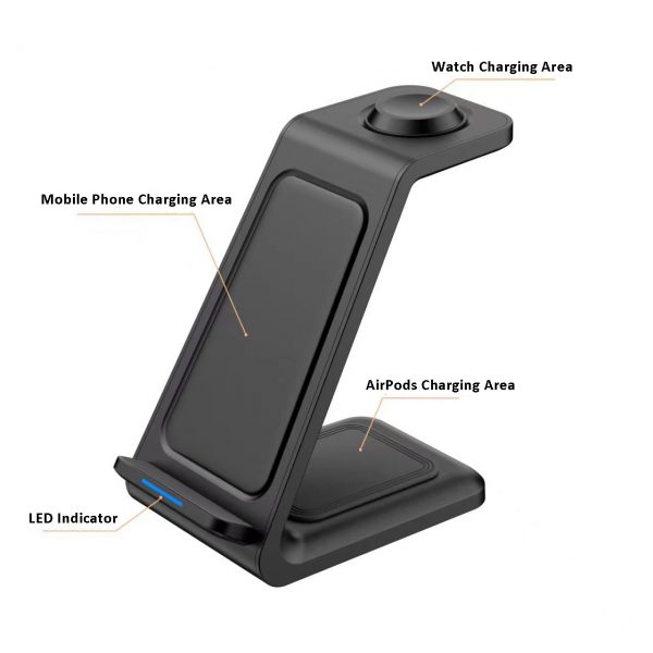 For iPhone 15W Wireless Charger Stand with LED Indicator - Image 3