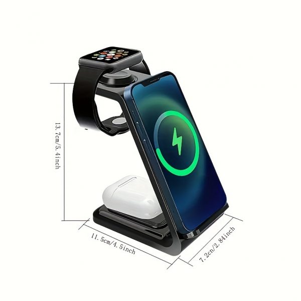 For iPhone 15W Wireless Charger Stand with LED Indicator - Image 4