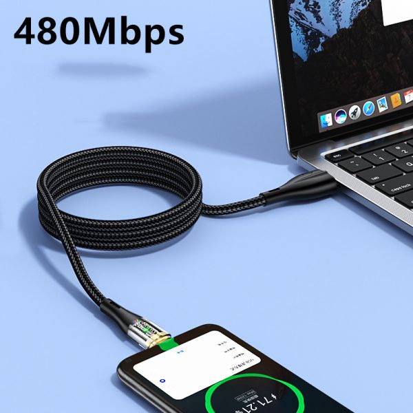 120W USB to USB-C Cable for Huawei 6A Super Fast Charging Nylon Cable - Image 5