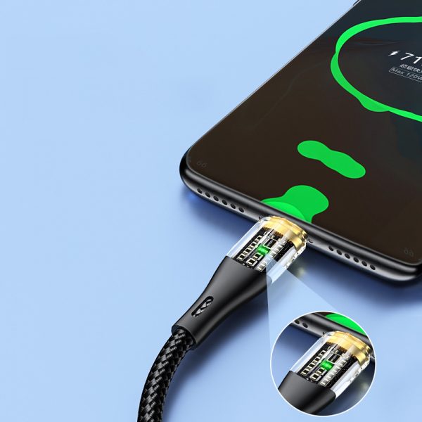 120W USB to USB-C Cable for Huawei 6A Super Fast Charging Nylon Cable - Image 6