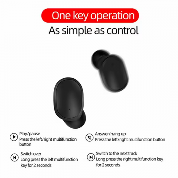 Wireless Bluetooth Headphones E6S Mini EarPhone for IOS Android - Image 4