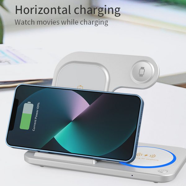 15W Dual Wireless Charging Pad for iPhone and iWatch - Image 6