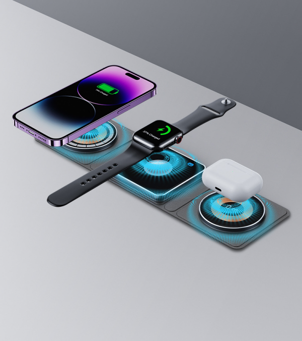 3 in 1 MagSafe Charger Pad MagNetic Foldable Wireless Charging Station - Image 4