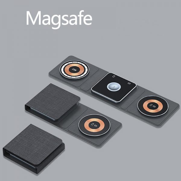 3 in 1 MagSafe Charger Pad MagNetic Foldable Wireless Charging Station - Image 5