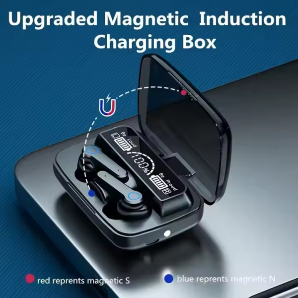 True Stereo Headphones M19 TWS Mini Wireless BT Earphone with Battery Power Charging Display - Image 3