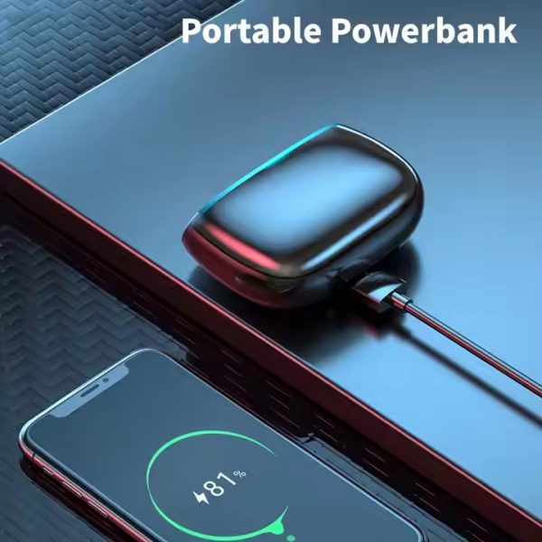 True Stereo Headphones M38 TWS Mini Wireless BT Earphone with Battery Power Charging Display - Image 6