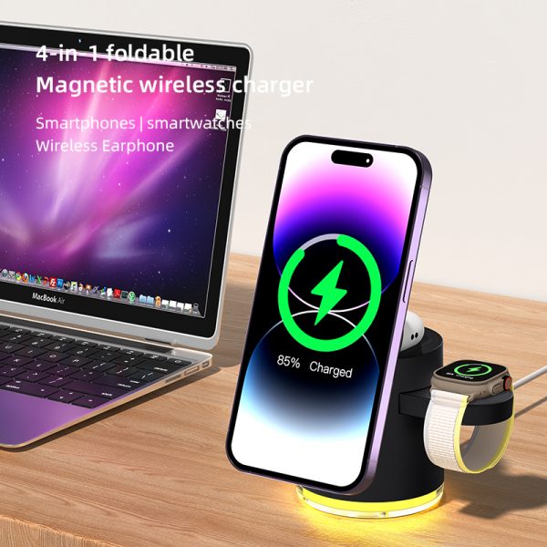 4 in 1 Foldable Magnetic Qi2 Wireless Charger - Image 6