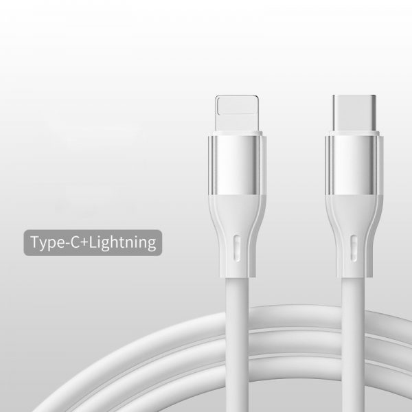 1m 3ft 100W Silicone USB Type C to Lightning PD Fast Chargers Cable - Image 6