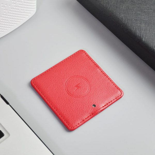 10W Leather Square Wireless Charger Pad - Image 5