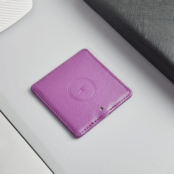 10W Leather Square Wireless Charger Pad - Image 3