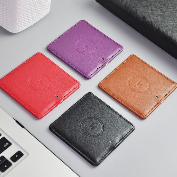 10W Leather Square Wireless Charger Pad - Image 6