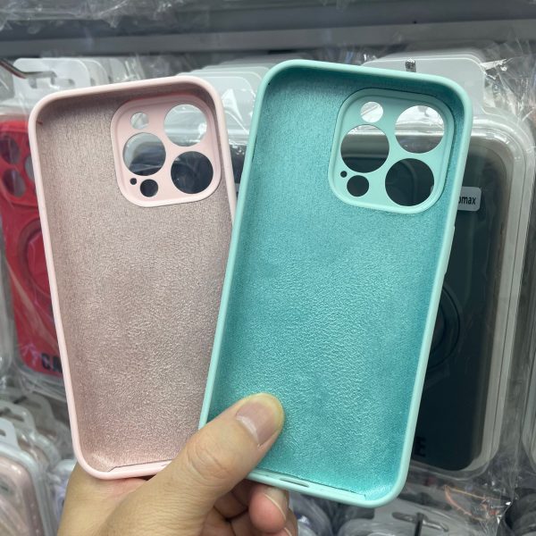 for iPhone 12 13 14 15 Mobile Phone Case Liquid Slicone MagSafe Case with Stand - Image 3