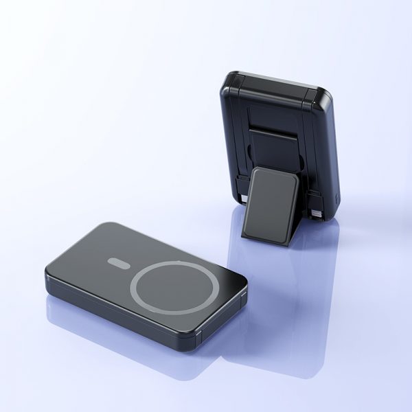 10000mAh Digital Display 15W MagSafe Wireless Charger PD 20W Power Bank with Holder - Image 2