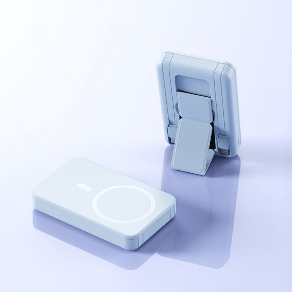 10000mAh Digital Display 15W MagSafe Wireless Charger PD 20W Power Bank with Holder - Image 4