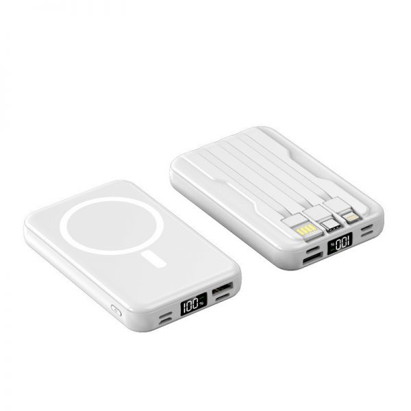 15W MagSafe Power Bank 10000mAh with Digital Display Type-C Lightning Charging Cable - Image 3
