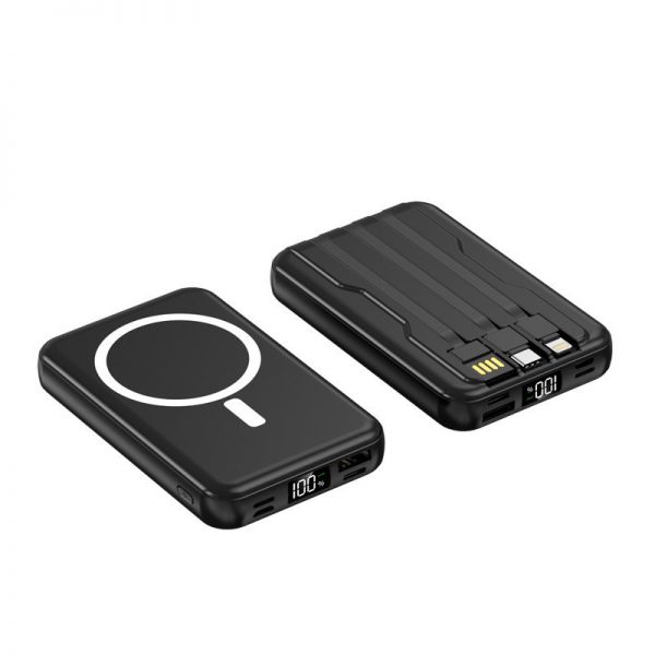 15W MagSafe Power Bank 10000mAh with Digital Display Type-C Lightning Charging Cable - Image 2