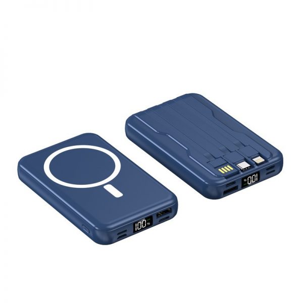 15W MagSafe Power Bank 10000mAh with Digital Display Type-C Lightning Charging Cable - Image 4