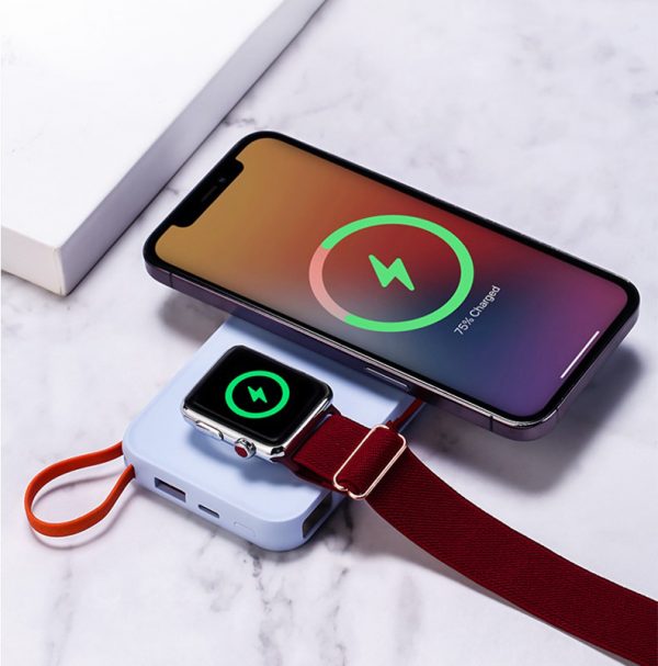 3 in 1 MagSafe Power Bank 10000mAh for Smartphone Watch AirPods 22.5W Fast Charger with Detachable Cable - Image 3