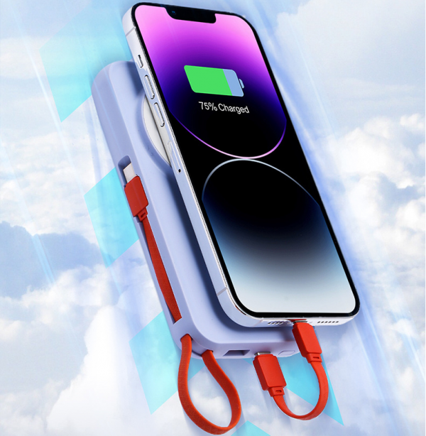 3 in 1 MagSafe Power Bank 10000mAh for Smartphone Watch AirPods 22.5W Fast Charger with Detachable Cable - Image 2