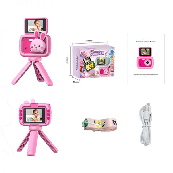 180° Flip Screen Fill Light Children's Camera 48 Megapixels 2.4inch IPS Big Screen HD Video Camera - Image 6