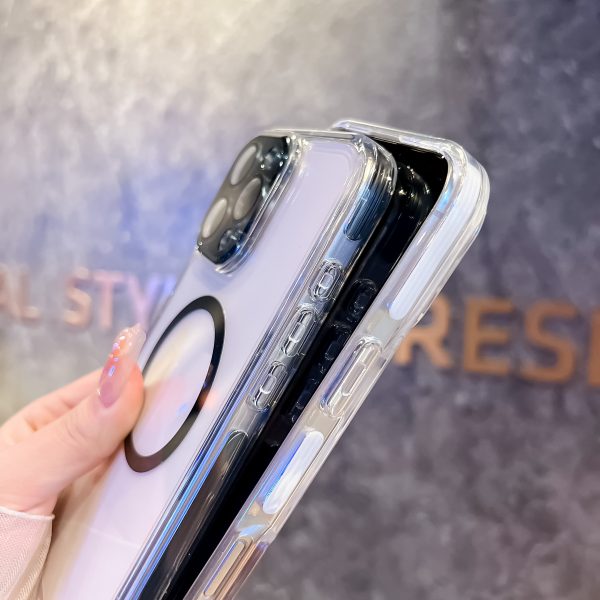 Simple Fashion Dual Color 2 in 1 MagSafe Case for iPhone 13 14 15 16 Pro Max Phone Case - Image 3