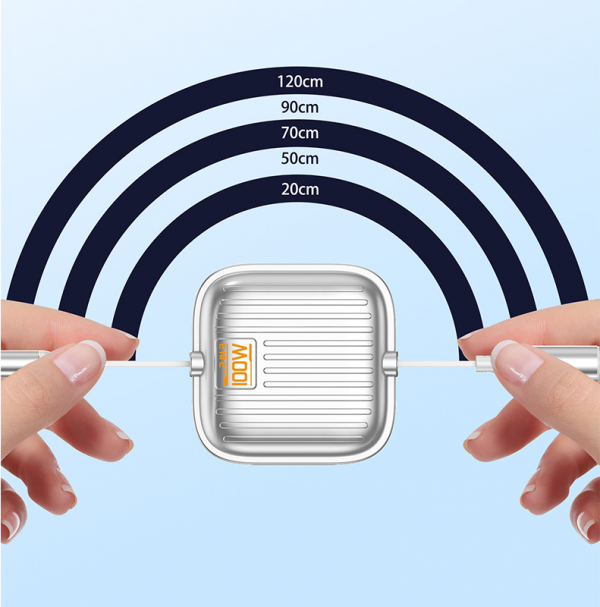 100W Super Fast Charging Cable 2 in 3 Retractable Suitcase USB+Type-C to Lightning, Micro USB-C Cable - Image 4