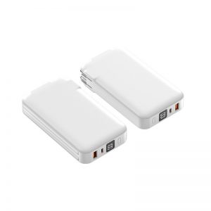 AC Plug 10000mAh Power Bank Built-in Cable