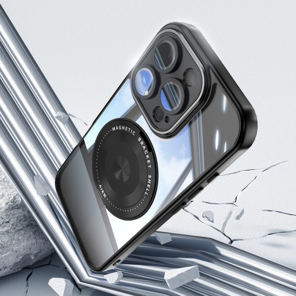 Integration Dust Proof Tempered Glass Lens AirTag 360° Rotation Phone Case for iPhone 12 13 14 15 16 17 Pro Max - Image 5