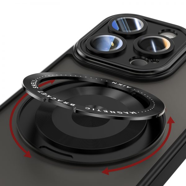 Integration Dust Proof Tempered Glass Lens AirTag 360° Rotation Phone Case for iPhone 12 13 14 15 16 17 Pro Max - Image 8