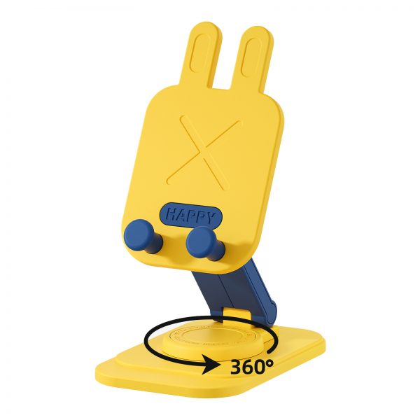 Cartoon Rabbit Foldable 360° Rotation Desktop Lazy Mobile Phone Stand Holder Bracket for Tablets - Image 2