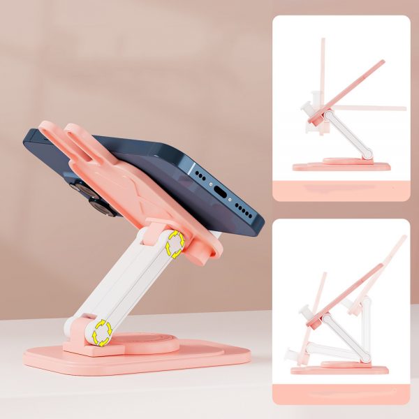 Cartoon Rabbit Foldable 360° Rotation Desktop Lazy Mobile Phone Stand Holder Bracket for Tablets - Image 4