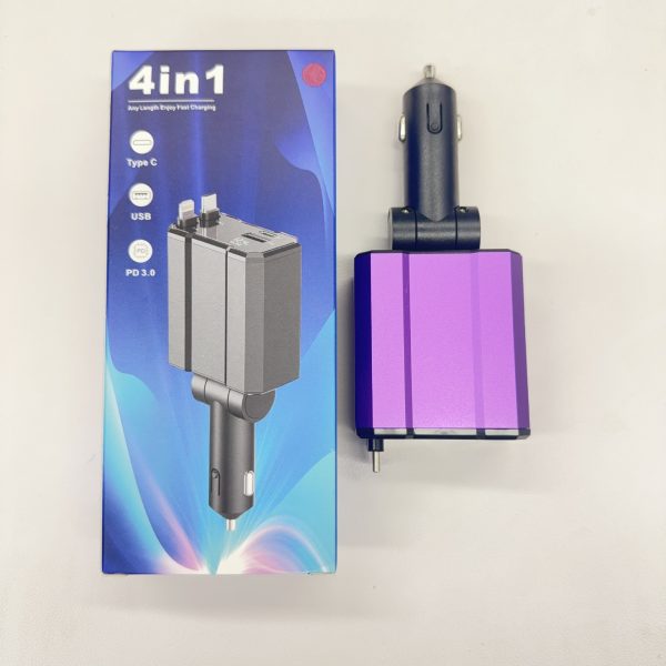 66W Super Fast Charging 4 in 1 Car Charger Multi-function Mobile Phone Charger for Car - Image 4