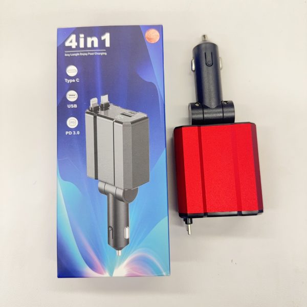 66W Super Fast Charging 4 in 1 Car Charger Multi-function Mobile Phone Charger for Car - Image 3