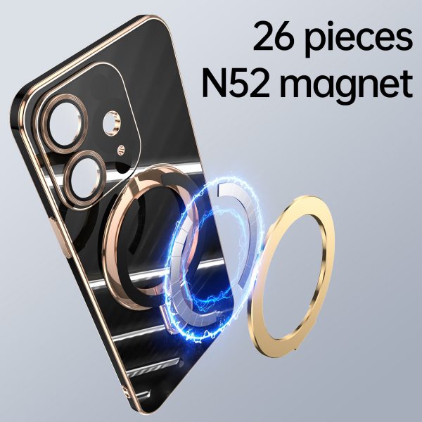 for Samsung Galaxy S24 S25 6D Electroplated N52 MagNet All-inclusive Lens Film with Dust Proof Net MagSafe Case for iPhone - Image 3