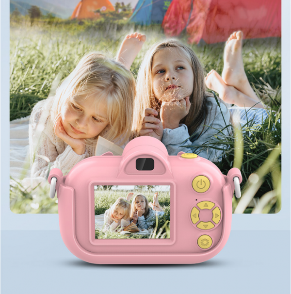Photograph Child Cute Duals Camera Student Mini Game HD 1080P Children's Video Camera - Image 3