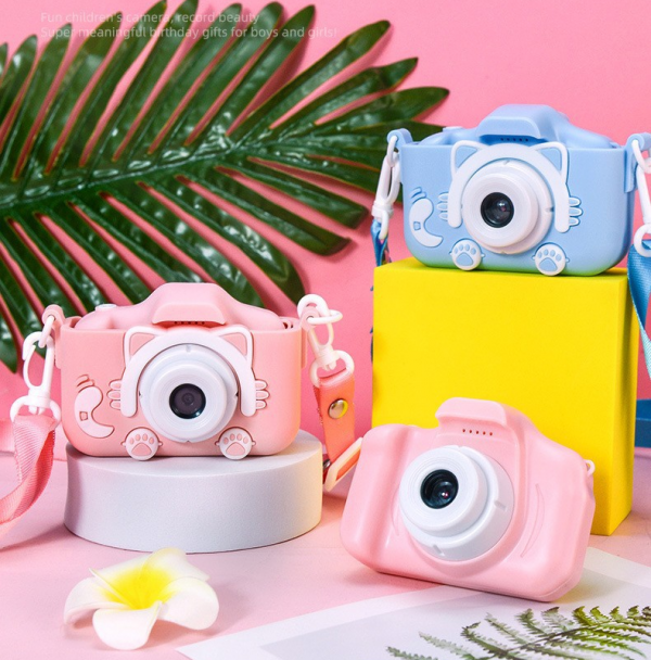 X2 HD Pixel 2.0inch IPS Screen Mini Children's Camera Take Photo Video Gaming Front Back Dual Cameras - Image 4