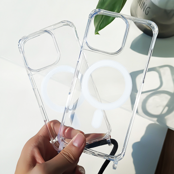 Clear MagSafe Crossbody Lanyard Cover for iPhone 11 12 13 14 15 16 Plus Pro Max Case - Image 4