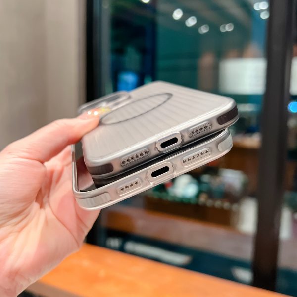 Fully Protected Electroplated MagSafe Corrugated Case for iPhone 11 12 13 14 15 16 Case - Image 4
