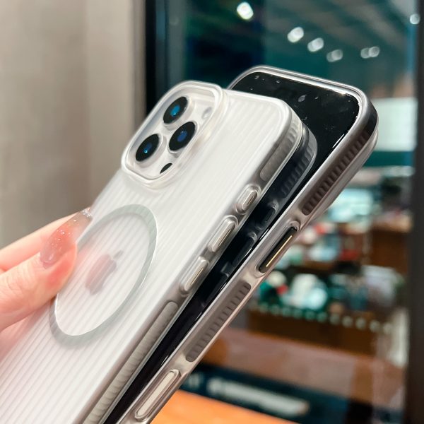 Fully Protected Electroplated MagSafe Corrugated Case for iPhone 11 12 13 14 15 16 Case - Image 3