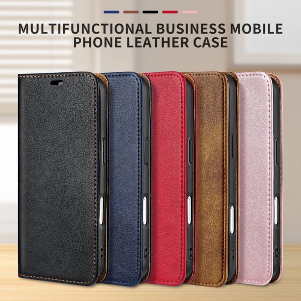 for iPhone 11 to 16 Pro Max Flip Card Slot Cover Multifunctional Business Mobile Phone Leahter Case - Image 5