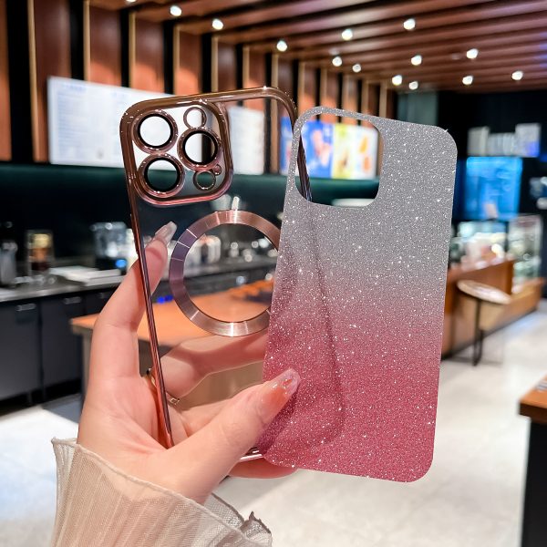 for iPhone 12 13 14 15 16 Electroplated Glitter N52 Magnets MagSafe Case with Tempered Glass Lenses - Image 3