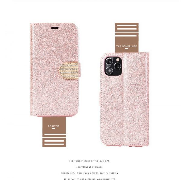 Glitter Girl Leather Cover for iPhone XR 11 12 13 14 15 16 Plus Pro Max Fashion Luxury Diamond Case - Image 5