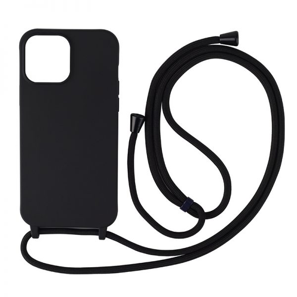 for iPhone 15 16 Integrated Frosted Matte Lanyard Phone Case TPU Soft Strap for iPhone 11 12 13 14 Pro Max Cover - Image 3