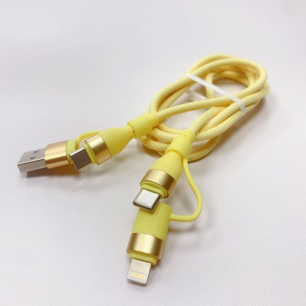100W Macaron 2 in 2 Braided Cable 4 in 1 Super Fast Charge Cable for iPhone Huawei Xiaomi iPad - Image 6