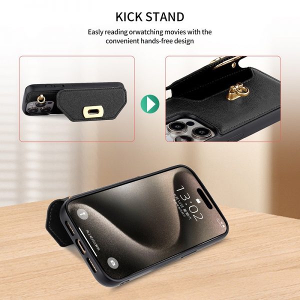 Cell Phone Crossbaby Bags Single Shoulder Coin Card Wallet for iPhone 13 14 15 16 Pro Max Leahter Case - Image 5