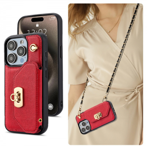 Cell Phone Crossbaby Bags Single Shoulder Coin Card Wallet for iPhone 13 14 15 16 Pro Max Leahter Case - Image 2