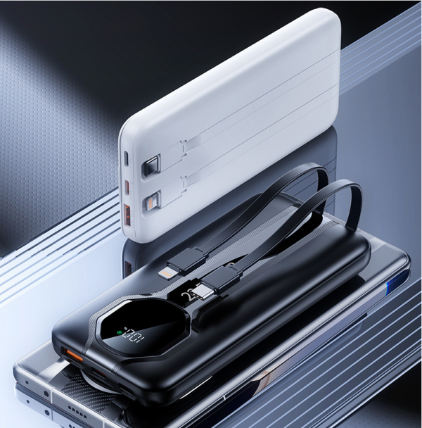 Super Fast Charge PD22.5W Power Bank Built in Cable 10000mAh Portable Ultra-thin with LED Power Display - Image 6