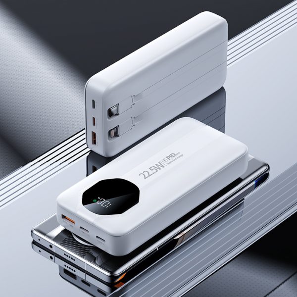 Super Fast Charge PD22.5W Power Bank Built in Cable 10000mAh Portable Ultra-thin with LED Power Display - Image 2