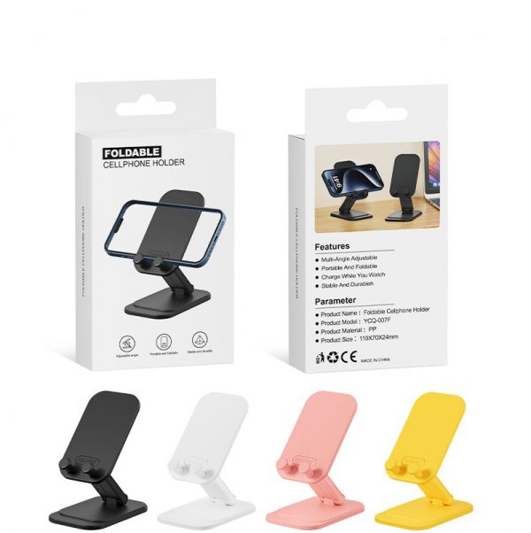 Plastic Portable 360 Degree Rotation Folding Mobile Phone Stand Desktop Lazy Gift Promotional Holder - Image 7
