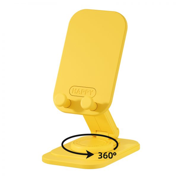 Plastic Portable 360 Degree Rotation Folding Mobile Phone Stand Desktop Lazy Gift Promotional Holder - Image 2